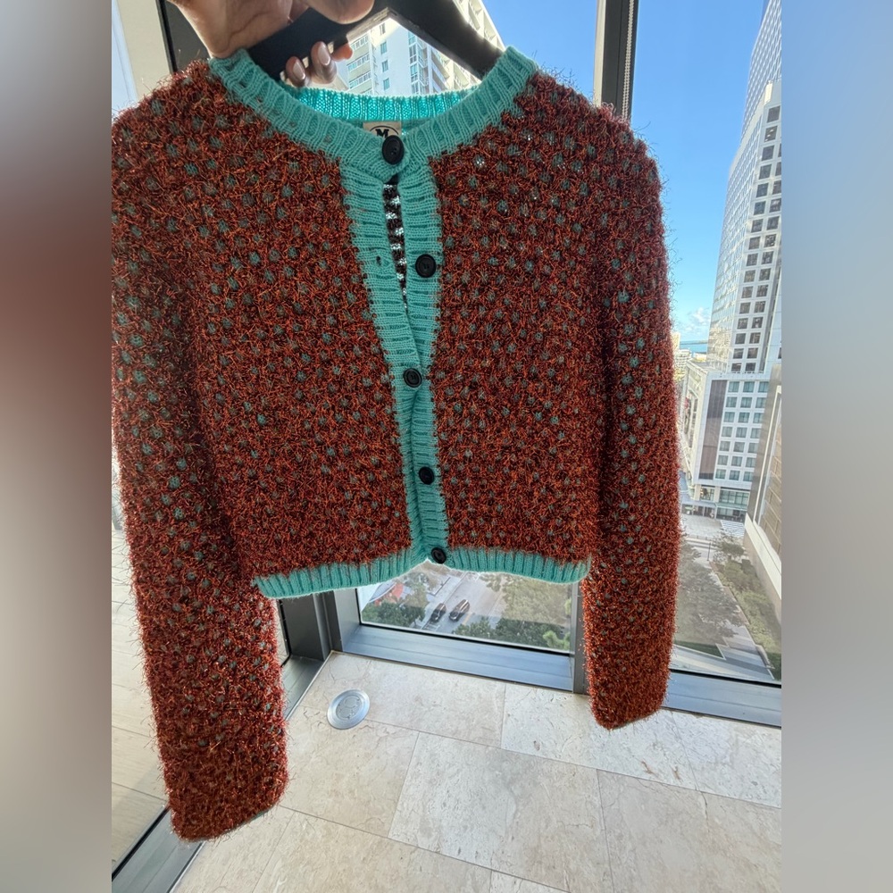 Stylish Brown and Green Women's Sweater
